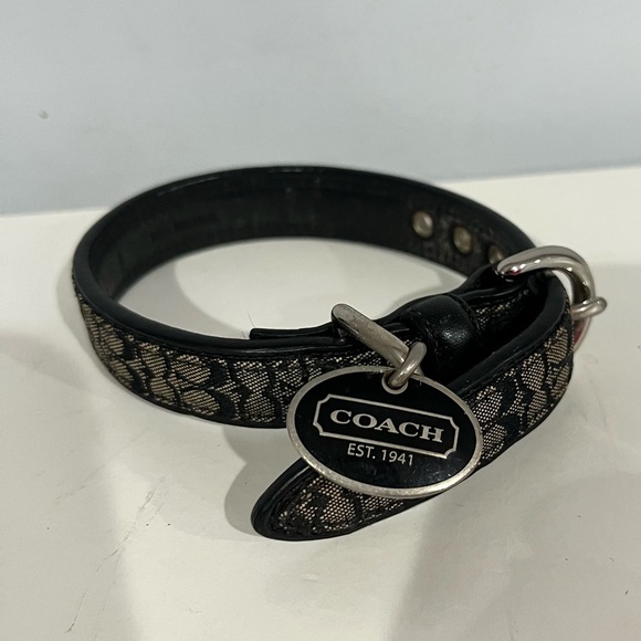 Coach Other - Coach XS Monogram Pet Collar with Enamel Tag Black